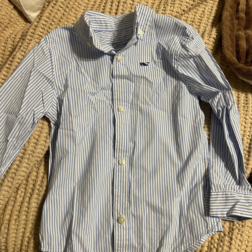 Vineyard Vines Kids Blue Striped Shirt